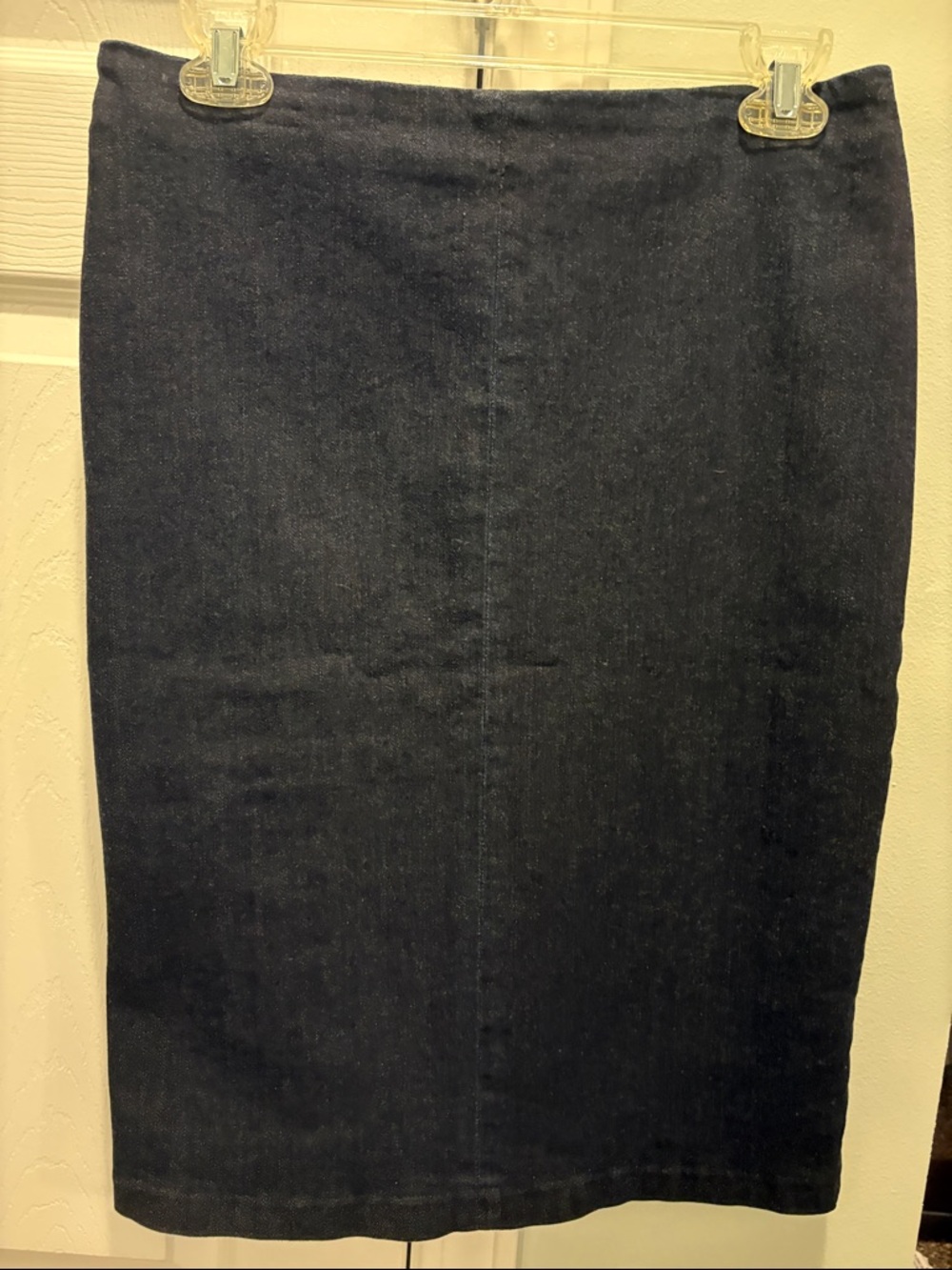Lauren Ralph Lauren Navy Denim Lace-Up Pencil Skirt Size 2 - Picture 3 of 7